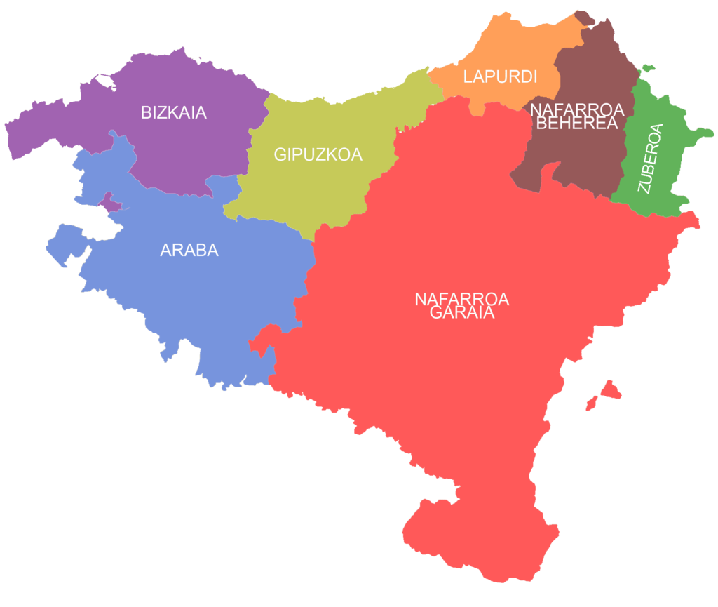 Map of Basque Country (Euskal Herria)